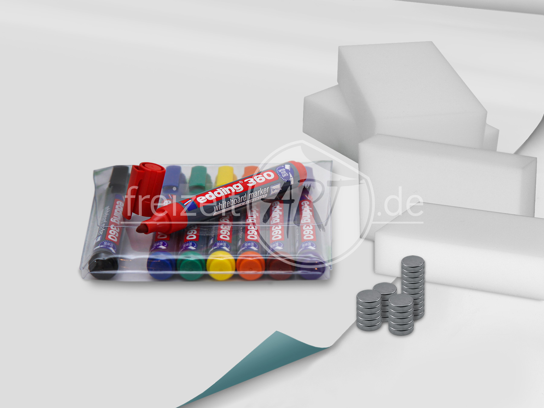Professional Set & Clean magnetische Whiteboardfolie weiß | für Magnete | verschiedene Größen