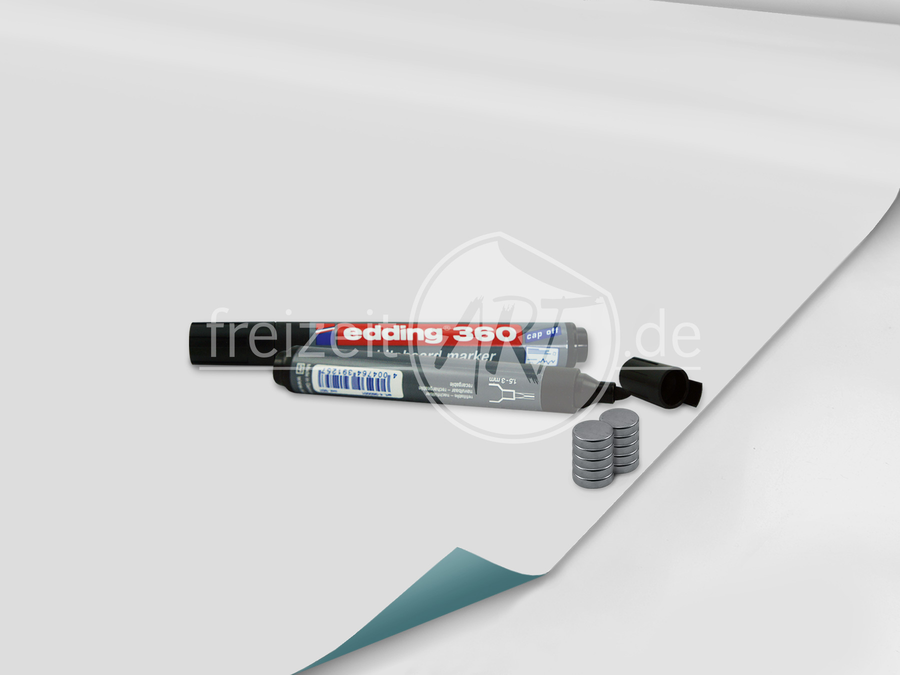 Premium Set magnethaftende, selbstklebende Whiteboardfolie weiß | für Magnete | verschiedene Größen