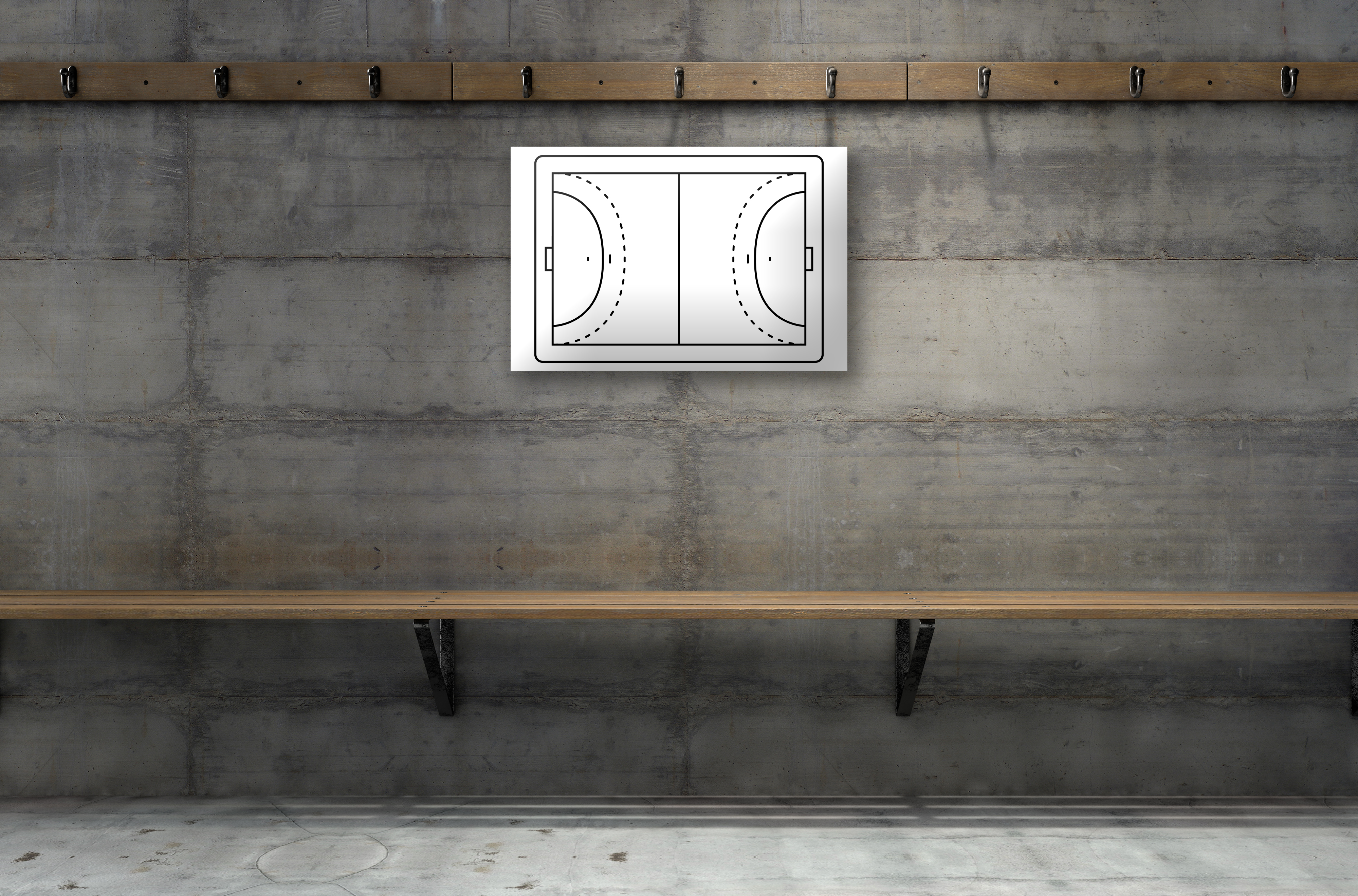 Acrylglas Taktikboard Handball | mit Kreidemarker beschreibbar